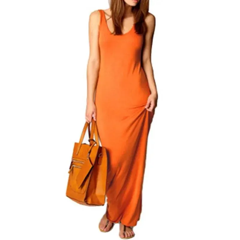Viola Sleeveless Stretch Maxi Dress