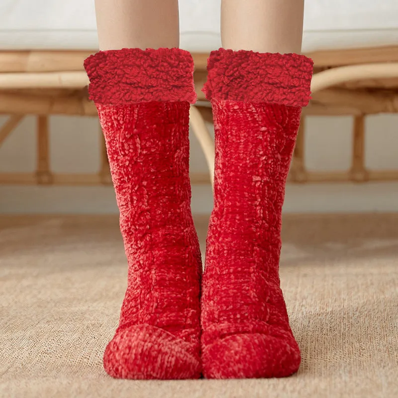 [Warm Gift] Twist Pattern Soft Anti-Slip Thermal Floor Socks for Winter