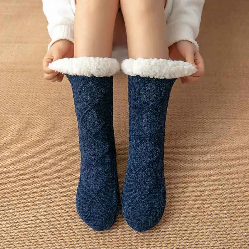 [Warm Gift] Twist Pattern Soft Anti-Slip Thermal Floor Socks for Winter