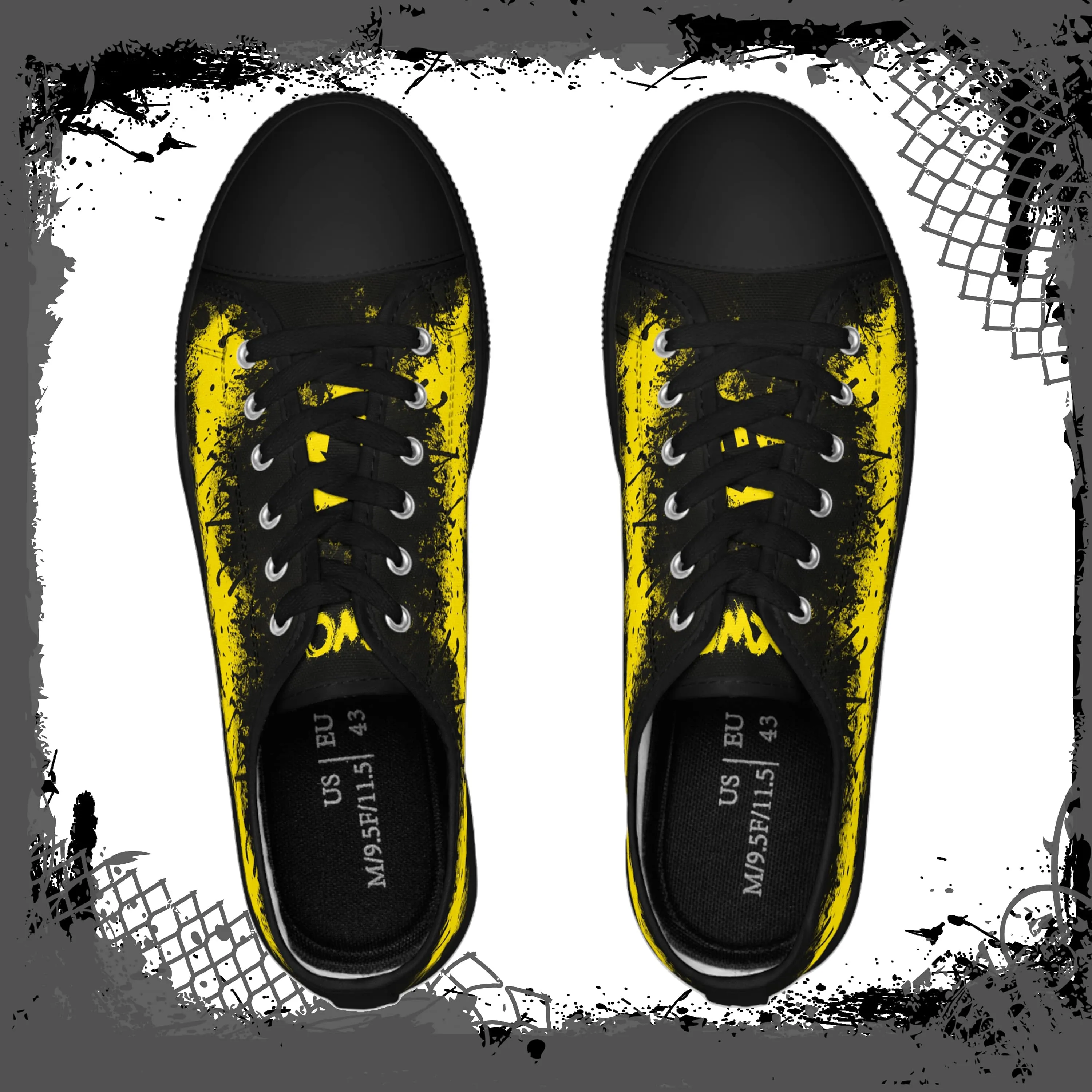 YEL/BLK Men's Alt "Ink'd" Low Tops