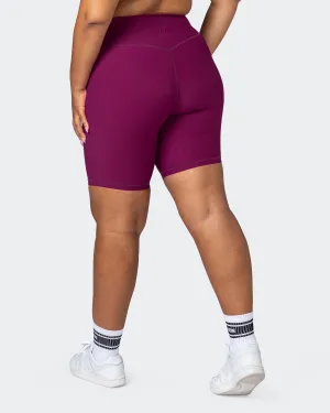 Zero Rise Rib Referee Length Shorts - Huckleberry